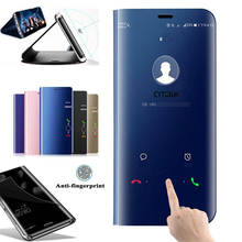 Умный зеркальный флип-чехол для телефона Huawei Honor 8X P30 P20 Lite Mate 20 10 Pro Note 10 P Smart Z Y5 Y6 Y9 Y7 Prime 2019, чехол 2024 - купить недорого