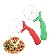 Cortador de pizza verde de aço inoxidável, faca, utensílios de cozinha, rodas de pizza, tesoura ideal para pizza, panquecas, massas, ferramentas de bolo 2024 - compre barato