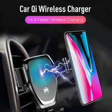 Soporte de teléfono para coche, cargador inalámbrico de 15W, carga rápida para IPhone XS, XR, X, Samsung y Huawei 2024 - compra barato