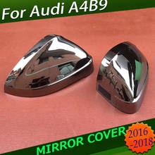 Para audi a4 a5 b9 allroad quattro s4 s5 side asa espelho tampas caber audi espelho cobre aço tungstênio preto material 2017 2018 wo 2024 - compre barato