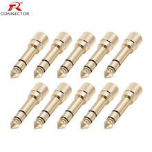 50pcs 1/4" 6.35mm jack 3poles stereo to 1/8" 3.5mm jack 3poles stereo screw audio wire connector jack 6.5mm male to 3.5mm female 2024 - buy cheap