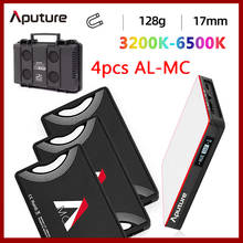 Оригинальный комплект из 4 предметов Aputure AL-MC с коробкой 3200K-6500K светодиодный светильник RGB портативный мини-светильник AL MC для видеосъемки 2024 - купить недорого