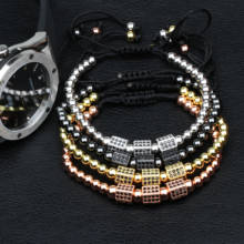 New Design Trendy Men Charm Bracelet Classic Micro CZ Handmade Weave Beads Lace-up braided Ball Bracelets For Men Jewelry Gift 2024 - buy cheap