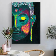 Pintura al óleo sobre lienzo abstracta de Buda, carteles e impresiones artísticos escandinavos, imágenes de pared para sala de estar, Cuadros 2024 - compra barato