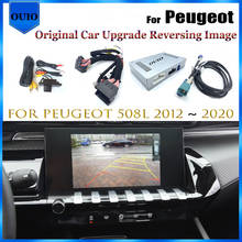 Câmera de inversão para peugeot 508l 2012 ~ 2020, interface plug & play, atualização da tela original, adaptador de câmera traseira 2024 - compre barato