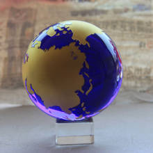 Bola de cristal de 60mm, esfera de cristal, adornos, estatuilla, decoración del hogar, artesanías Fengshui, canicas de la tierra, regalos, Astronomía 2024 - compra barato