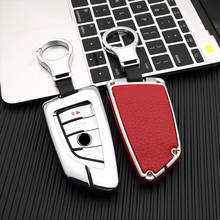 For Bmw 1 3 5 7 Series X1 X3 X4 X5 X6 M3 M5 Z4 F10 F15 F16 F20 F30 F39 F48 E90 E60 E30 G11 G30 Zinc alloy+Leather car key case 2024 - buy cheap