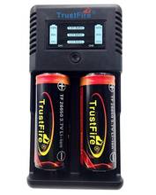 Trustfire-carregador de bateria de íon-lítio com 2a, carregador inteligente de bateria + 2 peças com proteção trustfire 26650, 5000mah 3.7v, baterias recarregáveis 2024 - compre barato