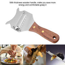 Трофельный нож из нержавеющей стали для сыра, слайсер с регулируемым лезвием, электробритва для шоколада, волнистые лезвия, тройной нож, кухонная утварь 2024 - купить недорого