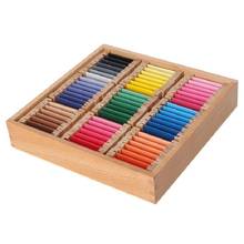 Tablero de madera de 1/2/3 colores para preescolar, Material Sensorial Montessori, caja de tableta de Color de aprendizaje, juguetes educativos de aprendizaje 2024 - compra barato