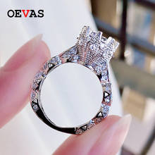 Oeves-anillos de compromiso con diamantes de carbono para mujer, joyería fina brillante para fiesta de boda, regalos, 100% Plata de Ley 925 2024 - compra barato