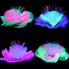 Fish Tank Decoration Artificial Plants Fake Lotus Simulation Fluorescent Flower Fish Tank Decor Colorful Lotus Aquarium Ornament 2024 - buy cheap