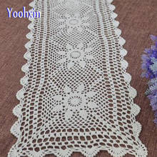 Modern White Cotton Bed Table Runner Cover Mantel Crochet Lace Handmade Placemat Christmas Table Cloth Tablecloth Wedding Decor 2024 - buy cheap