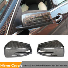 Carbon Fiber Replacement Car Side Mirror Covers Rearview Mirror Caps For Mercedes-Benz W176 W117 W246 X156 W204 W212 W218 W221 2024 - buy cheap