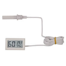 Mini display lcd digital sensor de temperatura medidor de umidade termômetro higrômetro medidor embutido fonte da bateria 2024 - compre barato