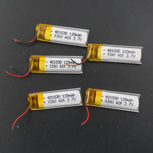 Xinj-bateria de polímero de lítio li 3.7v e 120 mah, 5 peças, bluetooth, fone de ouvido, alto-falante, gravador, mp3, mp4 2024 - compre barato