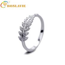 BONLAVIE Leaf Ring Opening Tail Ring Ring for Women Fashion Jewelry Engagement  Wedding Bands Gifts 2024 - buy cheap