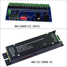 Decodificador para luz led, 24 canais, 8 grupos, dmx512, alta frequência, 3ch, dmx512, 2024 - compre barato