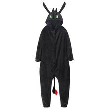 How to Train Your Toothless Costumes Pajamas Bathrobe Adult Women Men Sleepwear Warm Thicken Jumpsuits 2024 - buy cheap