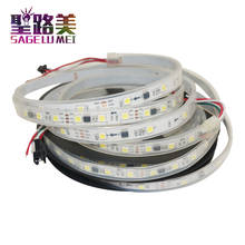 Tiras de led, 5m/rolos, 150, 300leds, 12v, branco, quente, branco, cor única, 5050, smd, endereços digitais, 1 controle ic, 3 leds