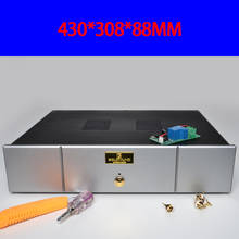 KYYSLB-caja de aluminio para amplificador DAC, carcasa de 430x308x88MM de imitación, con interruptor de pies, para casa, DIY 2024 - compra barato
