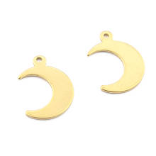 50pcs Charms Moon Raw Brass Crescent Moons Charm Necklace Pendant DIY Jewelry Making For Handmade Earrings Craft Findings 2024 - buy cheap