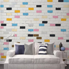 Milofi-papel tapiz 3D personalizado, mural de color ladrillo, textura pastoral, sala de estar, dormitorio, decoración de pared, pintura, papel tapiz 2024 - compra barato