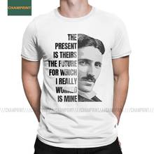Nikola Tesla T-Shirts for Men Cotton T Shirts Inventor Physics Science Energy Edison Short Sleeve Tee Shirt Printed Tops 2024 - buy cheap