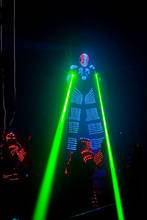 Kryoman-Disfraz de Robot retroiluminado, ropa de Robot con iluminación LED, disfraz de David Guetta 2024 - compra barato