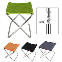 Mini cadeira dobrável de aço inoxidável portátil, extensível, banco para pesca, acampamento, piquenique, churrasco 2024 - compre barato