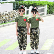 Summer Children Military Uniform Training Suit Boys Girls Special Force Combat Shirt Pants Set Army Camouflage Soldier Clothes 2024 - buy cheap