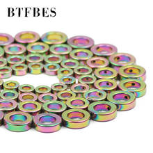 BTFBES New Green Circle Shape Hematite Natural Stone Spacer Loose Beads For bracelet Jewelry Making DIY Findings 8/10/12/14mm 2024 - buy cheap