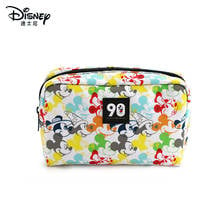 Disney-Bolso de Mickey Mouse para mujer, bolsa de almacenamiento auténtica, bolso de mano para chica, ideal para el 90 ° aniversario 2024 - compra barato