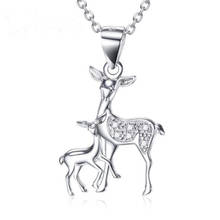 Silver Color Animals Mother Child Pendant Necklace Mothers' Day Gift 2024 - buy cheap