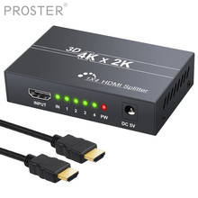 PROZOR 4K * 2K HDMI сигнал сплиттера усилитель 1 в 4 Выход HDMI переключатель концентратор сплиттер адаптер поддерживает 1,4 HDCP обход 2024 - купить недорого