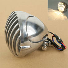 Motorcycle Headlight Finned Grill For Harley Chopper Bobber Cafe Racer Cruiser 2024 - buy cheap