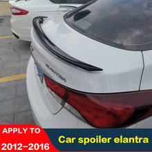 For Hyundai Elantra Spoiler 2012 2013 2014 2015 2016 ABS Material Color Rear Wing Roof Spoiler Trunk Tail Fin Car Accessories 2024 - buy cheap
