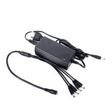 Free Shipping EU & US Cord CCTV Power Supply Cable & CCTV Camera 12V 5A 1 Split 4 Power Adapter for Security System 2024 - buy cheap