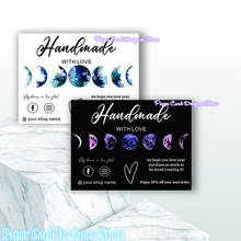 Вставная карточка с надписью «Handmade With Love», Современная визитная карточка, добавьте свой логотип, медиа, социальная карточка, вставная карточка для посылки 2024 - купить недорого