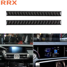 Pantalla táctil de fibra de carbono para coche, sistema de navegación GPS, marco de Control de acento, cubiertas de tira, para Lexus IS250, 300, 350, 200 T, 2013-18 2024 - compra barato