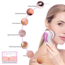 Escova de massagem facial elétrica, 5 em 1, limpa poros à prova d'água para cravos, com velocidade ajustável, mini, beleza da pele 2024 - compre barato