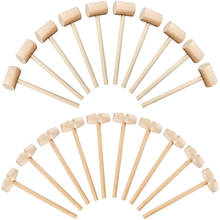 Mini martillos de madera maciza para bebés, juguete educativo creativo (redondo/ovalado), herramienta de bricolaje 3D para hornear mazos de madera, 20 Uds. 2024 - compra barato