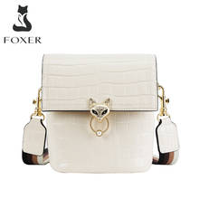 FOXER-Bolso cruzado elegante para mujer, bandolera de cuero de cocodrilo, de marca clásica de alta calidad, regalo perfecto 2024 - compra barato