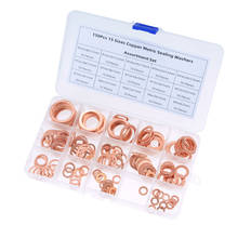 150PCS Copper Washer Gasket Nut and Bolt Set Flat Ring Seal Assortment Kit  M5 M6 M8 M10 M12 M14 M16 M18 for Sump Plugs Water 2024 - buy cheap