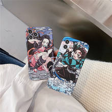 Funda de teléfono Demon slayer kamado tanjirou kamado nezuko para iPhone 12 Pro Max 12 11 Pro MAX X XS XR 7 8 plus SE, bonita funda de anime 2024 - compra barato