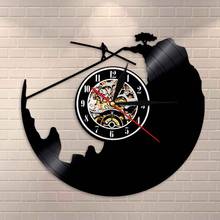 Funambulism Vinyl Record Clock Extreme Sports Highwire Tightrope Walking Wall Clock  Decorative Clock Wire Walking Explorer Gift 2024 - buy cheap