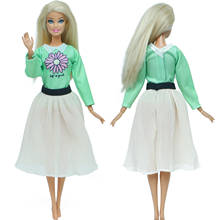 Vestido de princesa para barbie, vestido de moda, vestido de festa de casamento, saia de flor, roupas para boneca, brinquedo caseiro para meninas, uma peça 2024 - compre barato