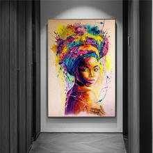 Pintura de diamantes de arte para mujeres negras africanas, bordado de diamantes de imitación, mosaico abstracto de chica africana, cuadro de pared 2024 - compra barato