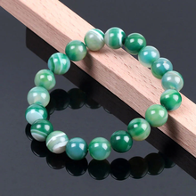 Couple Lovers Natural Stone Bracelets 8mm Green Striped Agates Bracelets Women Men Handmade Jewelry Drop Shipping Wholesale Gift 2024 - buy cheap