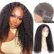 RXY Peruvian Kinky Curly Wig 360 Full Lace Wig Human Hair Pre Plucked With Baby Hair 250 density Lace Front Human Hair Wigs Remy 2024 - buy cheap